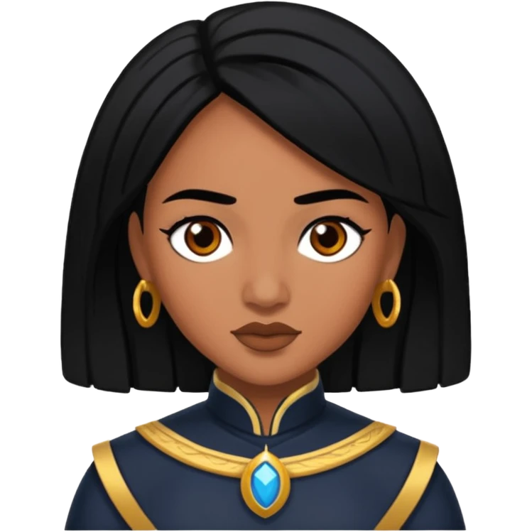 Legh-Anne Pinnock with Black Hair emoji