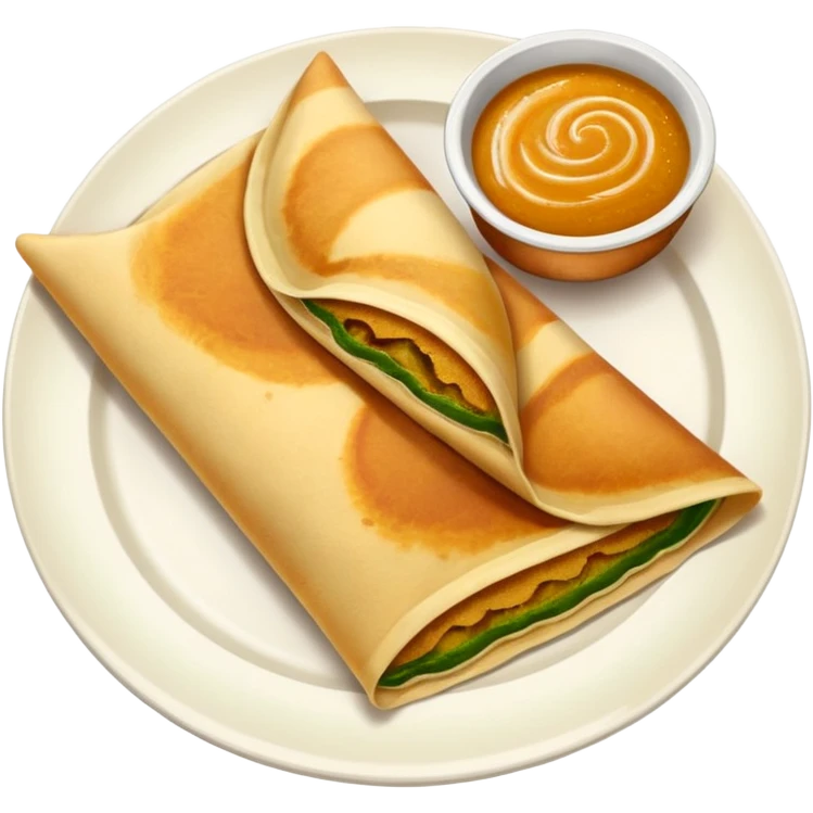 South Indian dosa with chutney emoji emoji