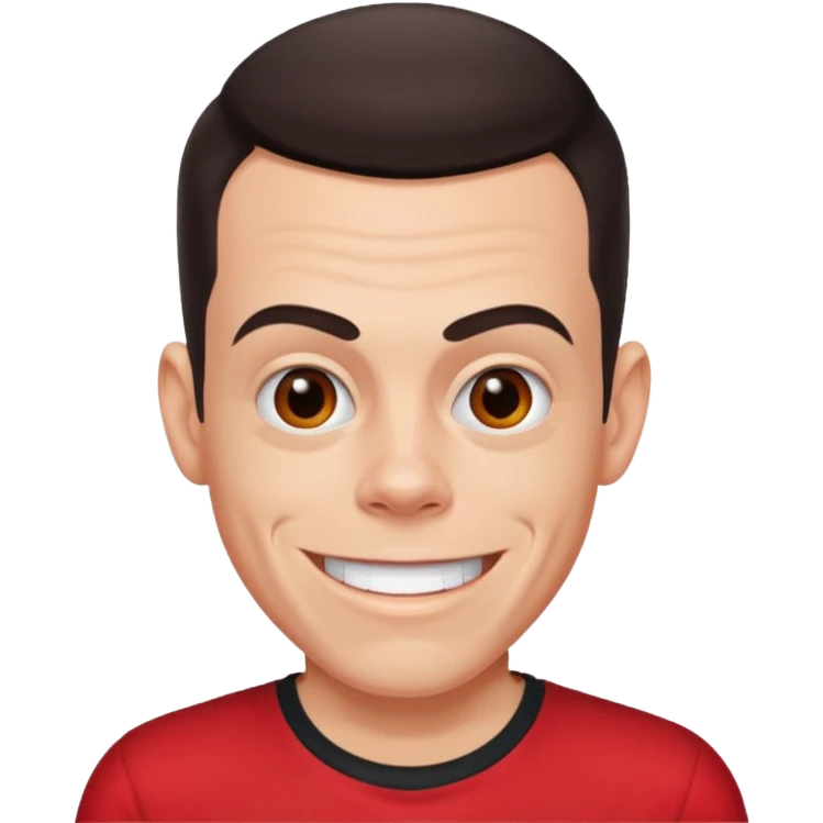 Steve-O with red shirt emoji