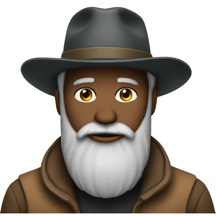 Bearded man in a hat  emoji