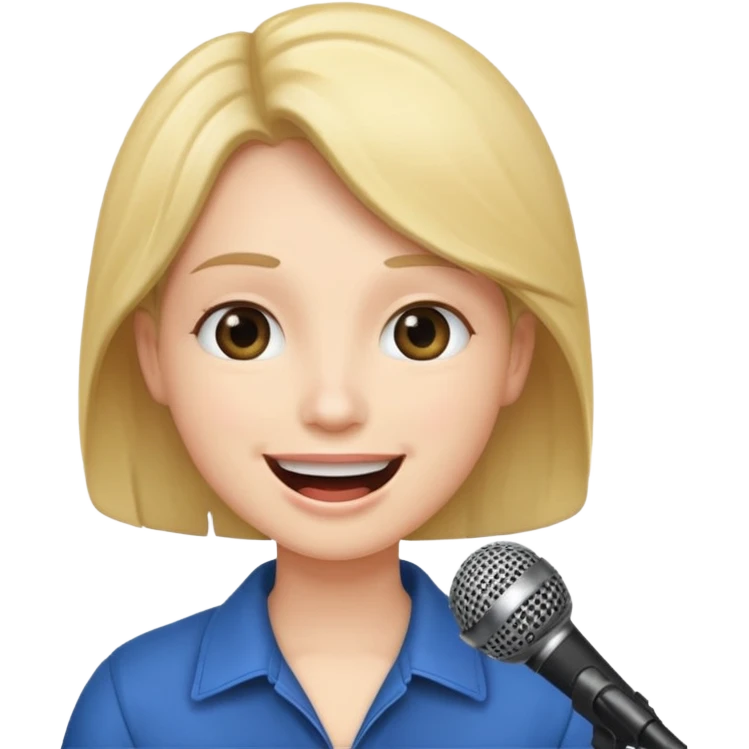 A person singing. emoji