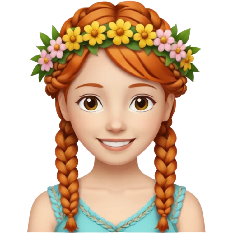receptionist face braided ginger emoji