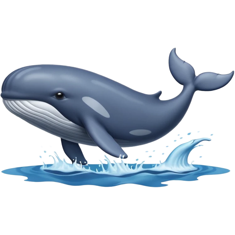 whale swimming in sea water emoji