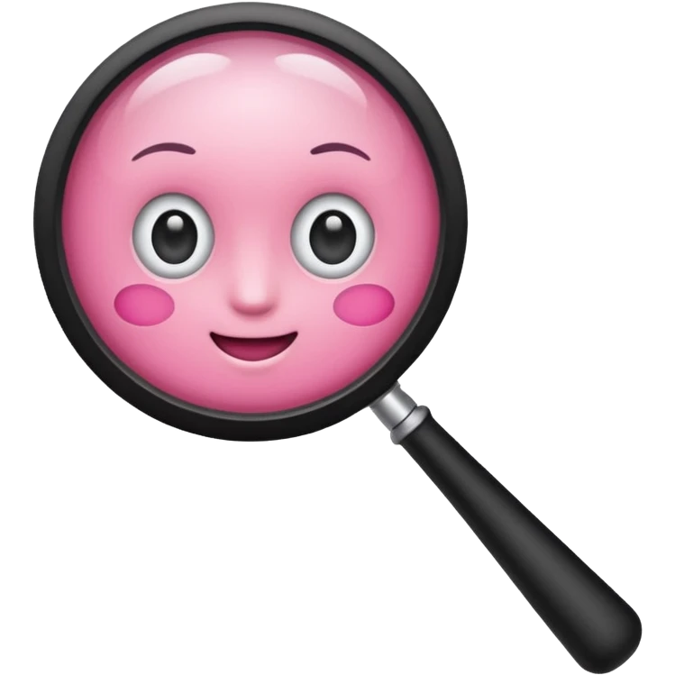 mix light pink dark pink and white girly internet with a magnifying glass emoji
