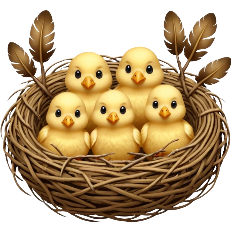 A nest with chicks emoji
