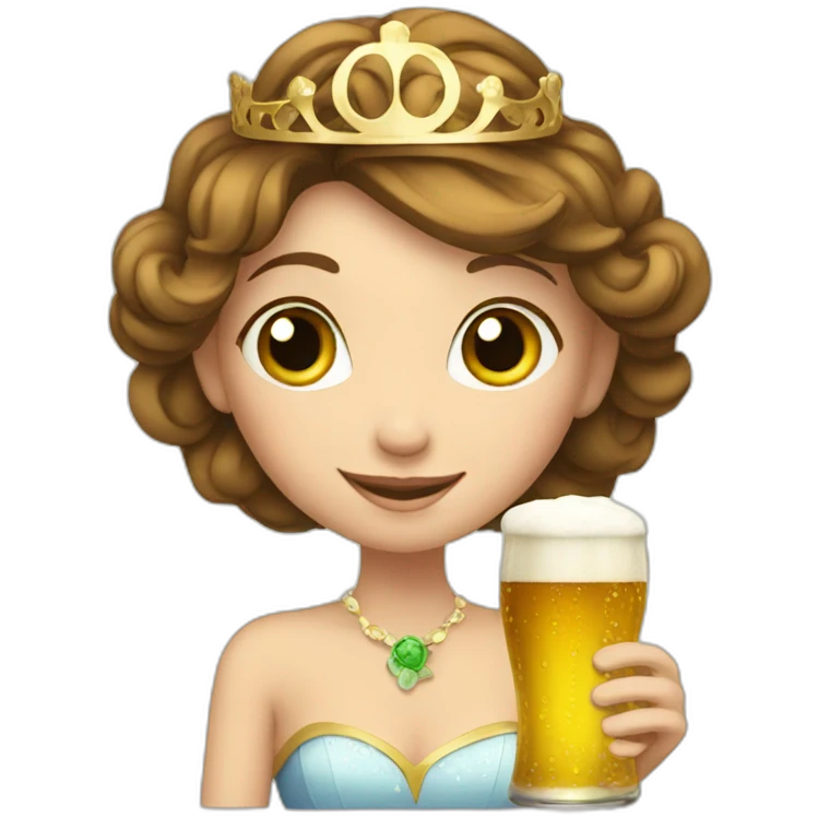Princess with bier emoji
