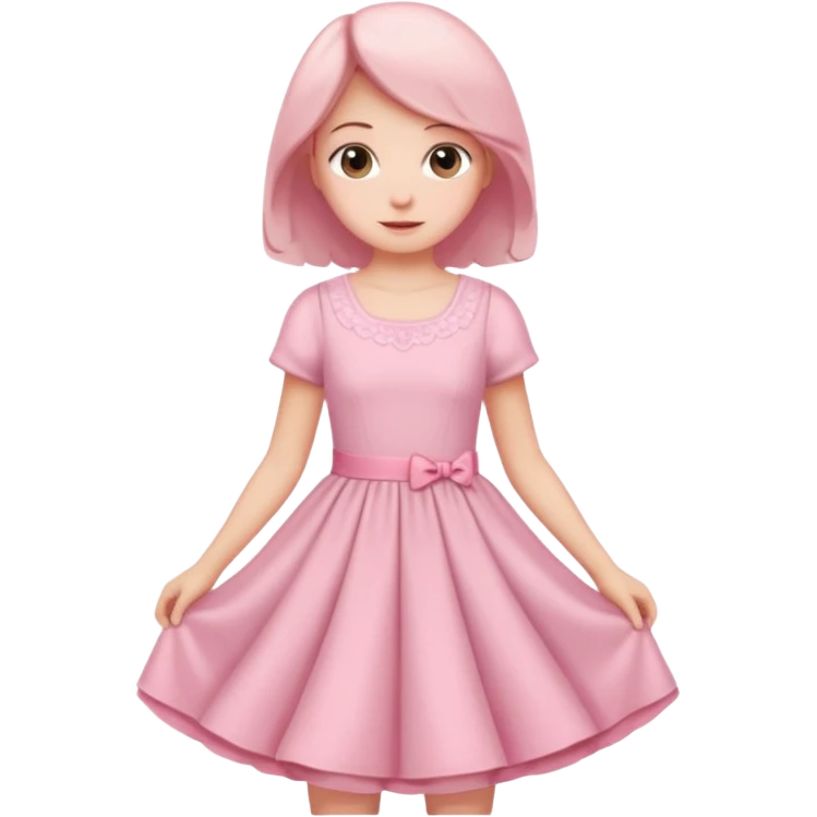 Girl curtsying with dress emoji