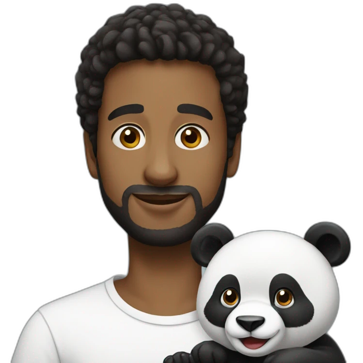 Alexandre avec un panda  emoji