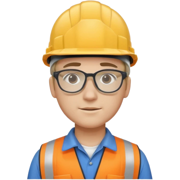 engineer, side view in a hard hat  emoji