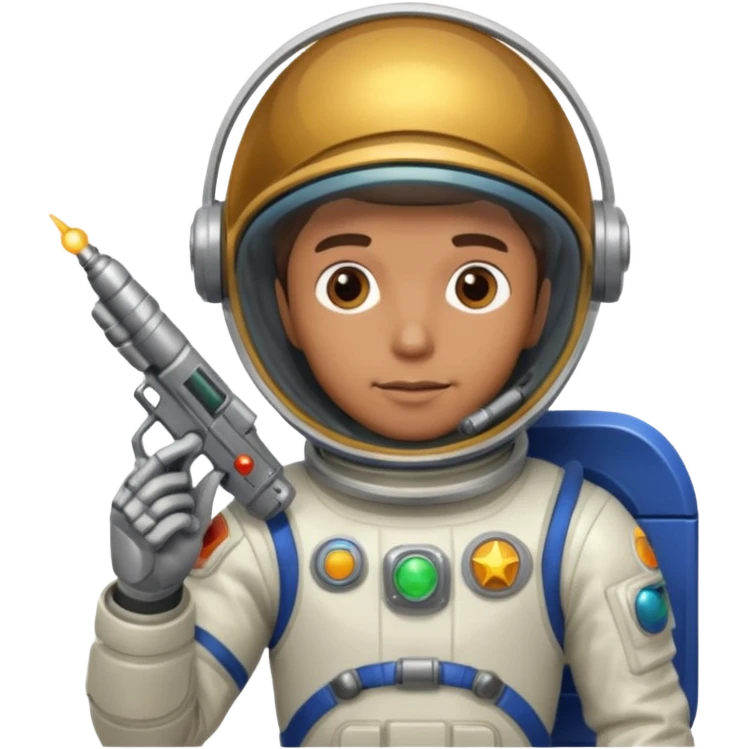 space cowboy with gun emoji