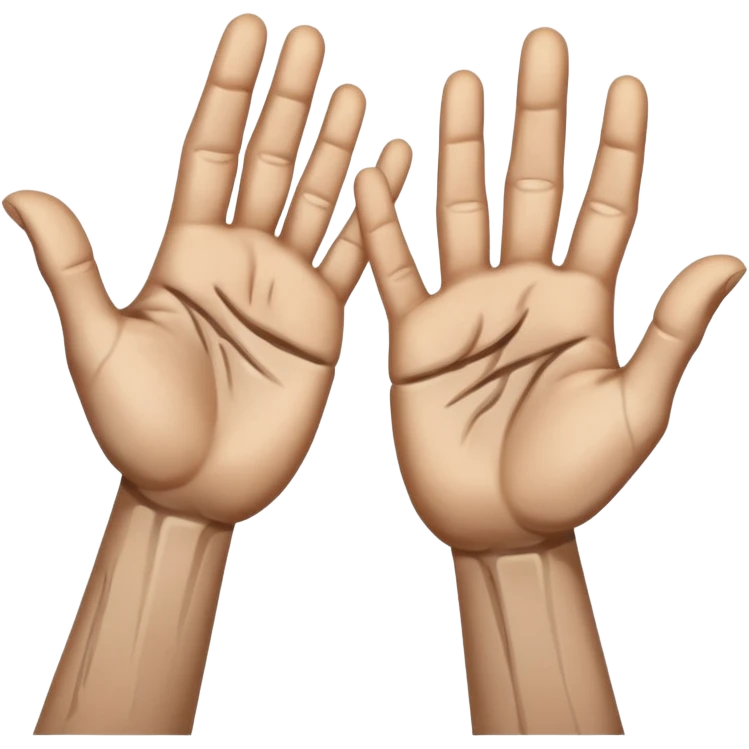 Hands out begging for money emoji