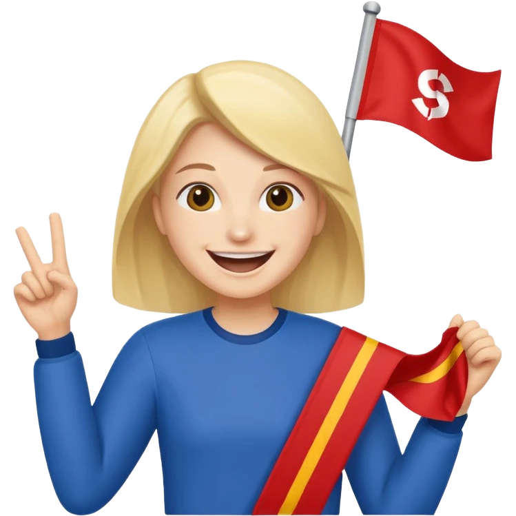 Fan with Team Flag emoji