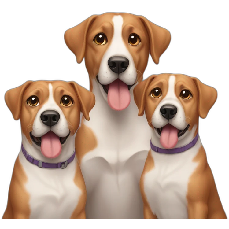 three dogs emoji