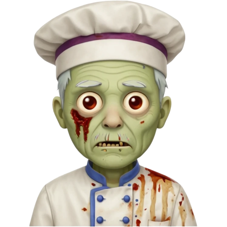 elderly  zombi man chef emoji