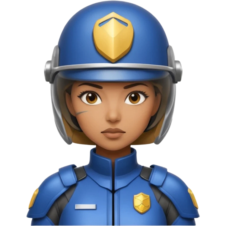 Futuristic woman cop emoji