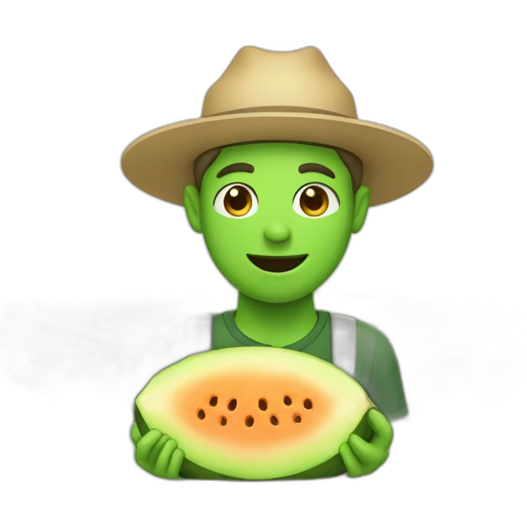 melon farmer emoji