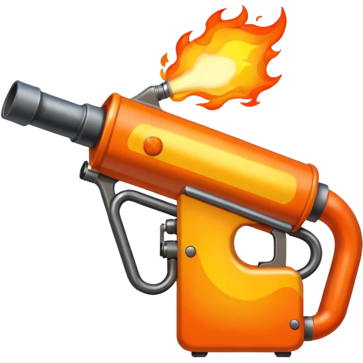 big flame thrower emoji