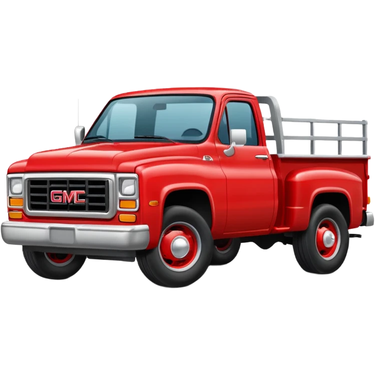 Red gmc truck emoji