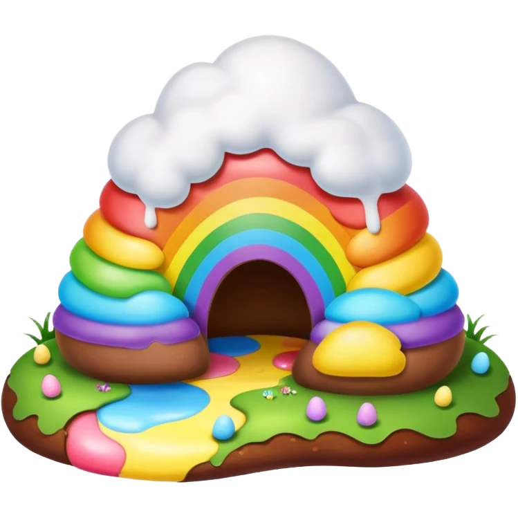 easter rainbow poop landscape  emoji
