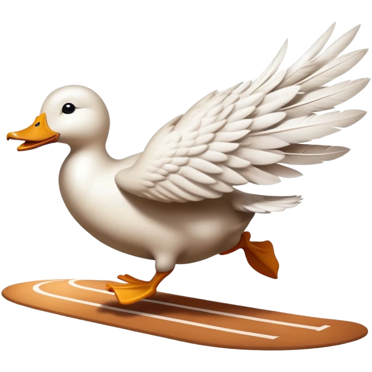 Duck running track emoji
