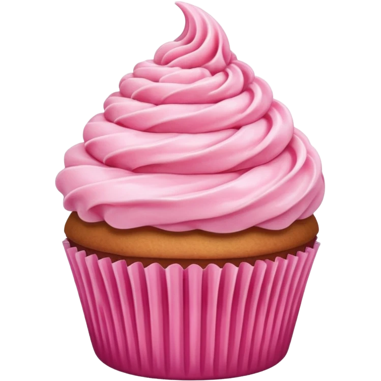 Cupcake with pink icing emoji