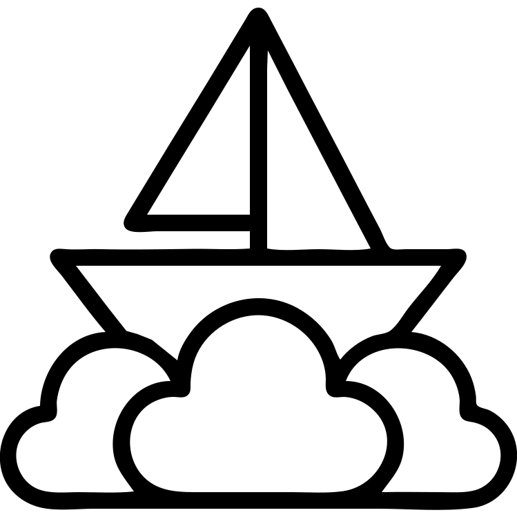 кораблик из облаков emoji