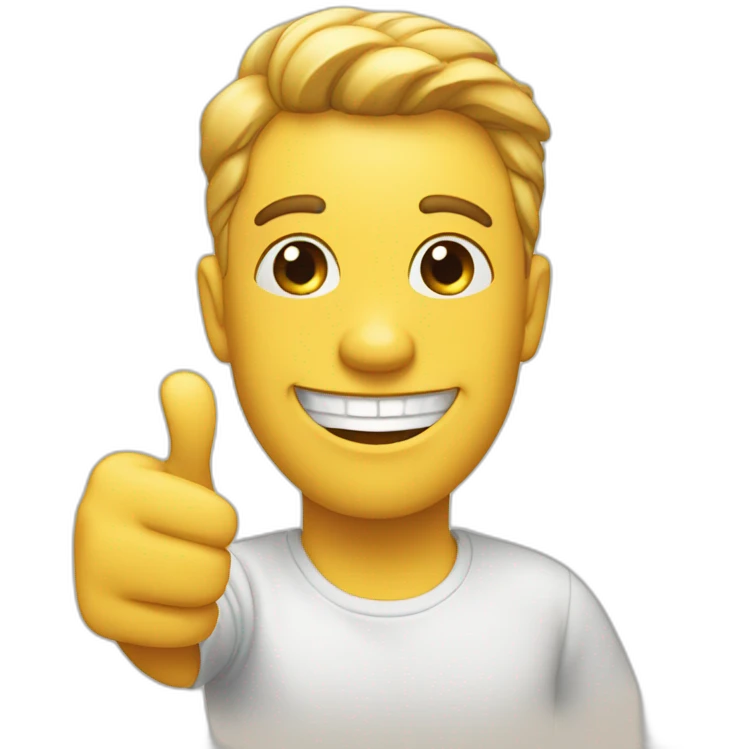 two thumbsup and a big smile emoji