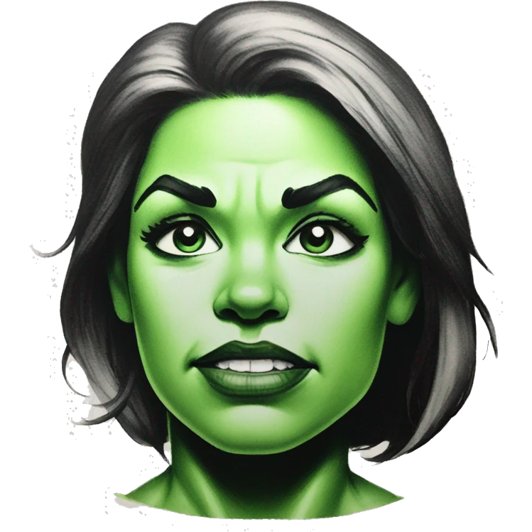 She Hulk in ink emoji