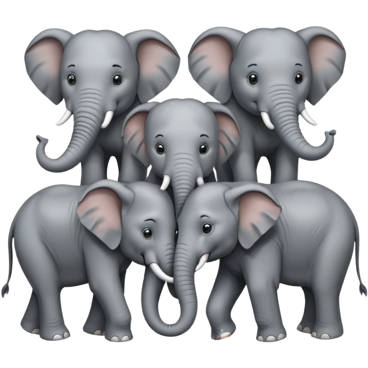 elephant  family  emoji