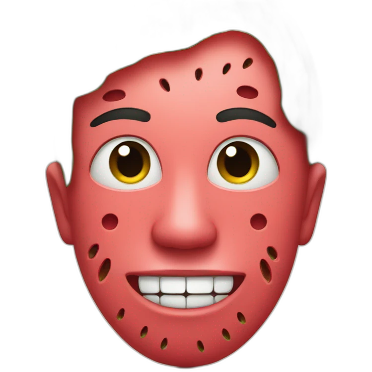 Watermelon face emoji