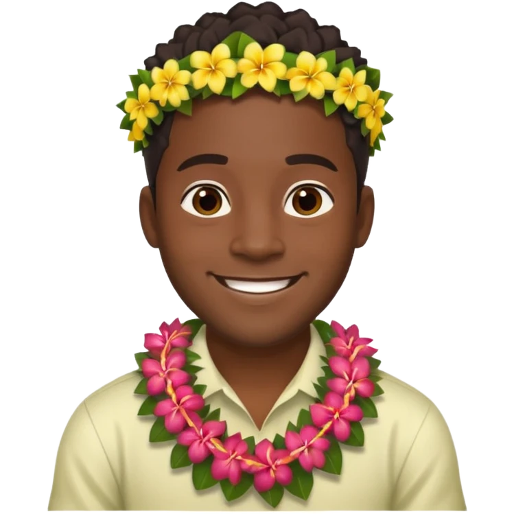 hawaian black man emoji