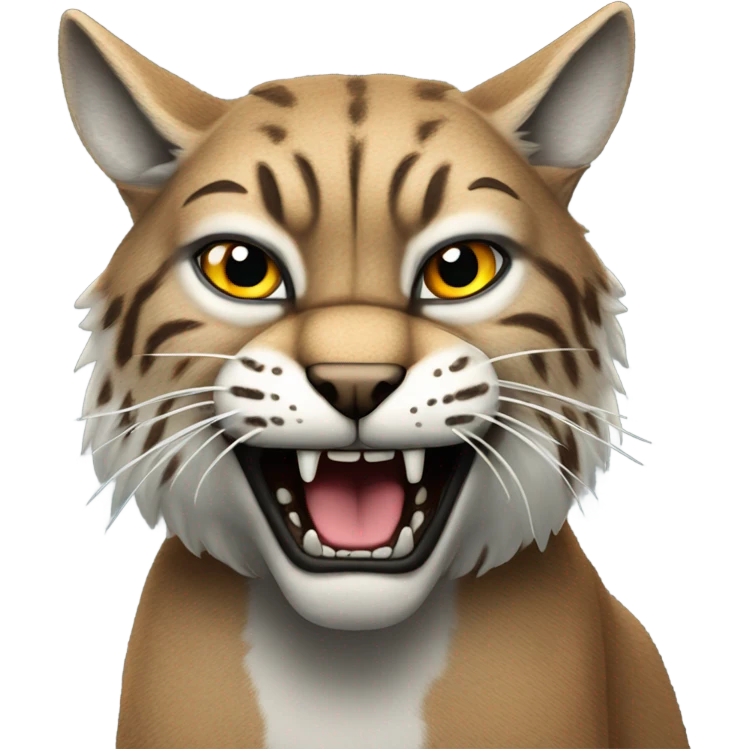 mean bobcat in emoji