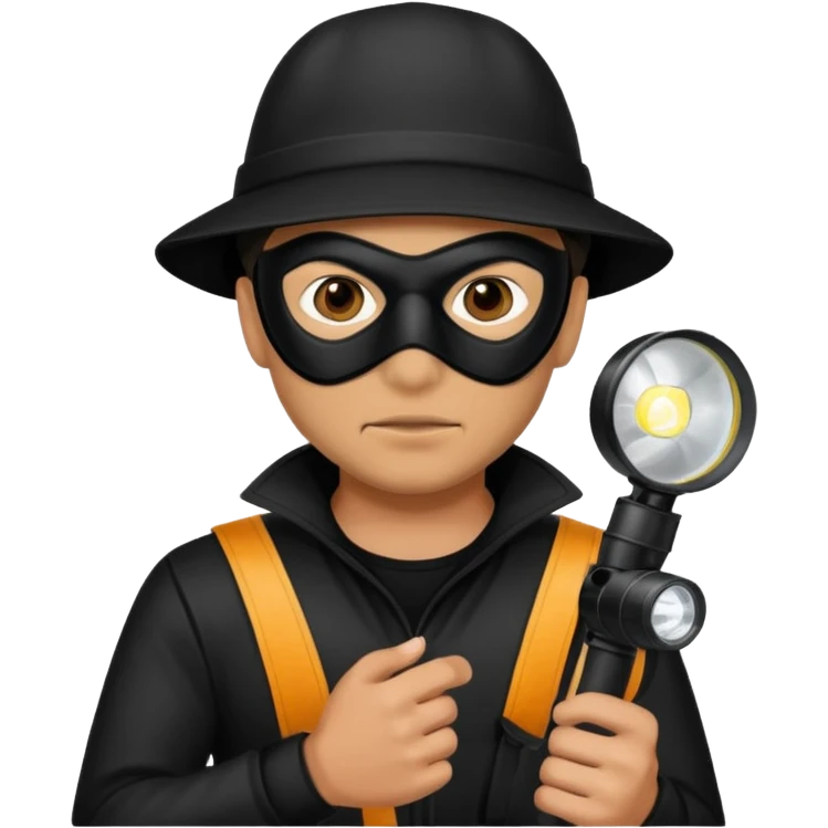 A burglar emoji