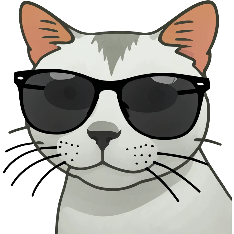 Cat with sunglasses emoji