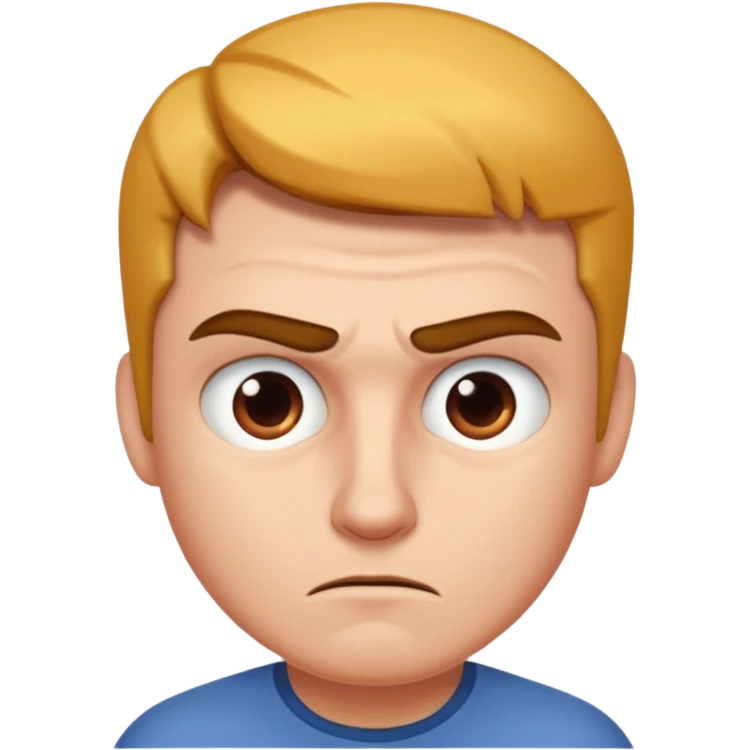 A minecraft character Steve which is doing mean 67 emoji