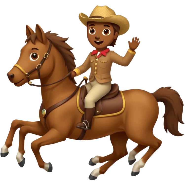 Riding dog emoji