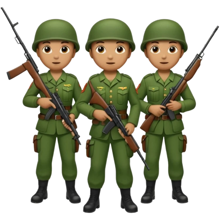 Pangkat prajurit dua TNI emoji