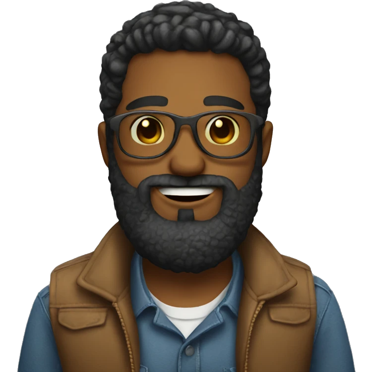 cool guy with beard emoji