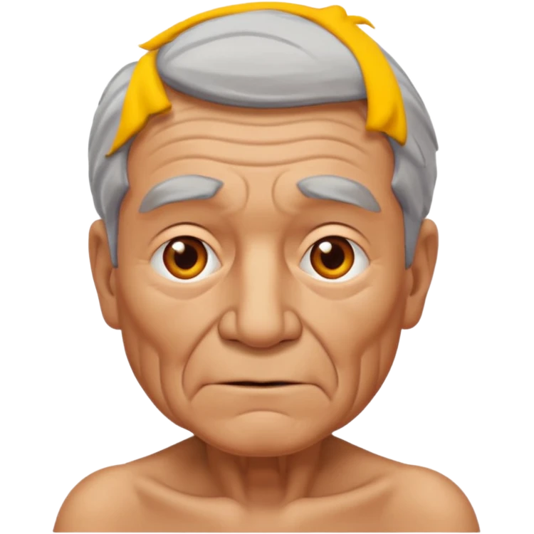 Hombre viejo desnudo emoji