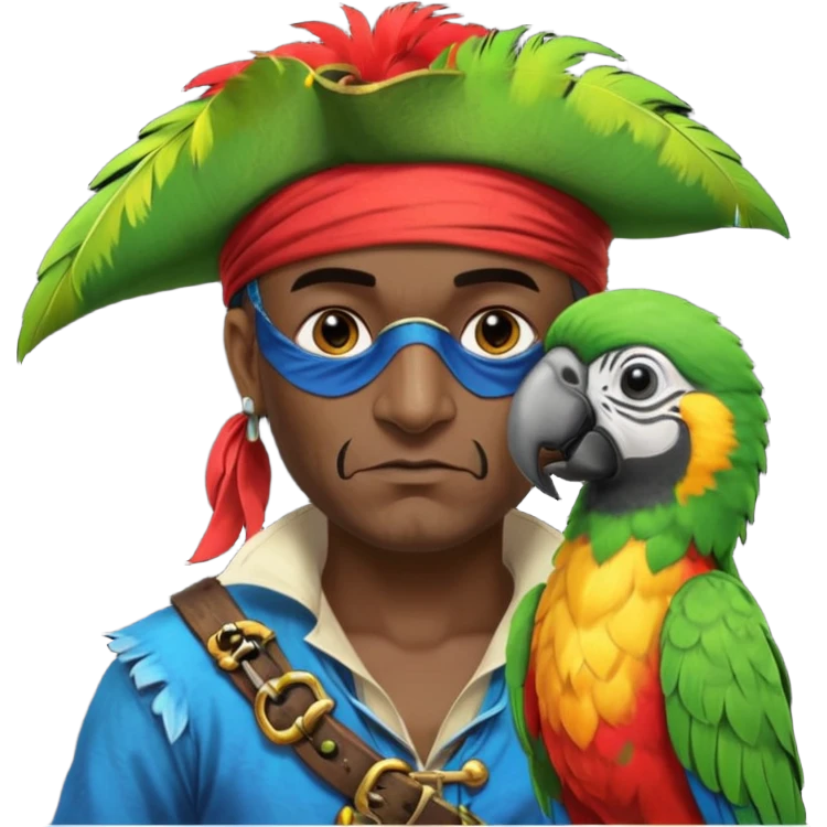 pirate and parrot emoji
