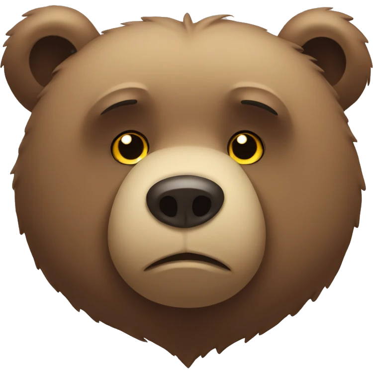 Sad bear emoji