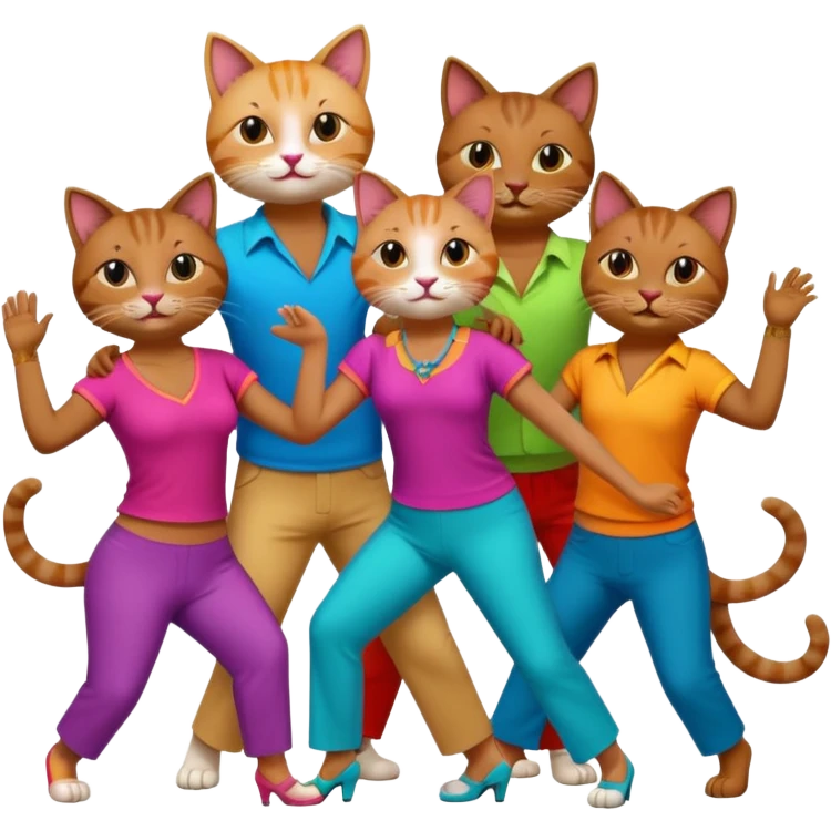 Cats salsa dancing in Miami emoji