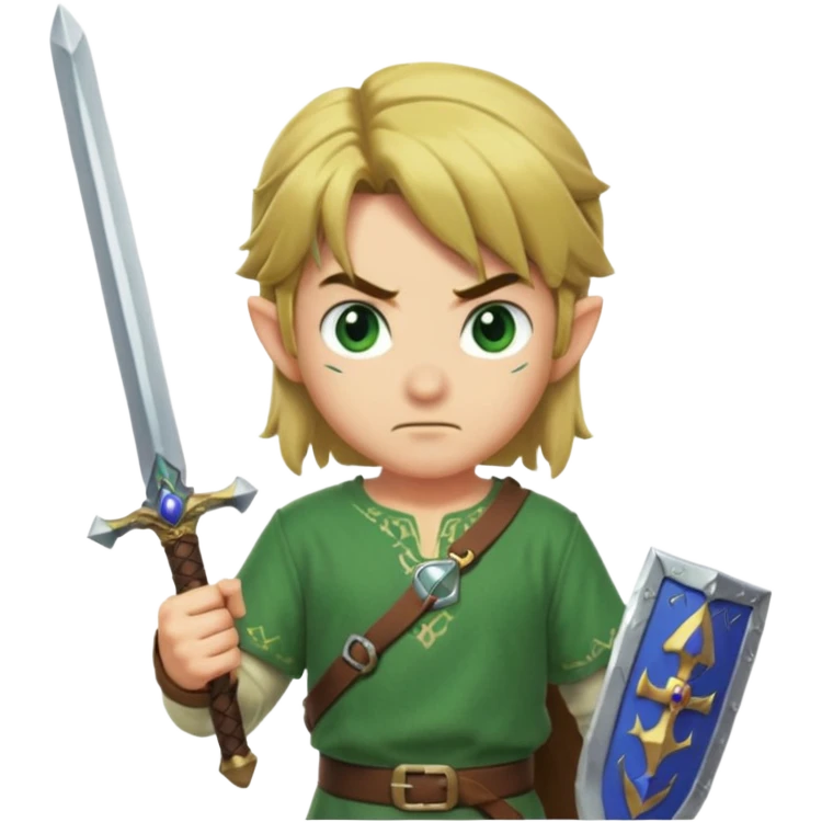 nintendo Link with his sword emoji