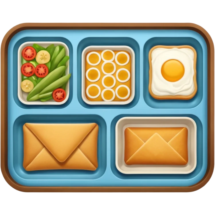rectangle tray meal emoji