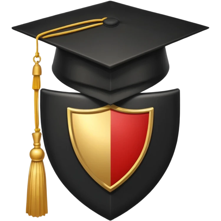 Graduation Cap + Shield emoji