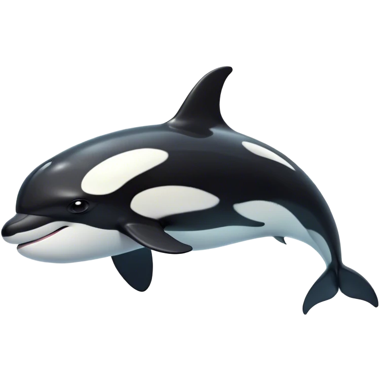 Cinematic Noble orca Portrait Emoji, Poised and majestic, with a sleek, streamlined black-and-white body, piercing intelligent eyes, and a powerful, commanding presence, Simplified yet sharp and sophisticated features, highly detailed, glowing with a soft oceanic radiance, high shine, intelligent and formidable, stylized with an air of deep-sea dominance, focused and alert, soft glowing outline, capturing the essence of an apex predator that appears ready to surge out of the waves with effortless authority! emoji