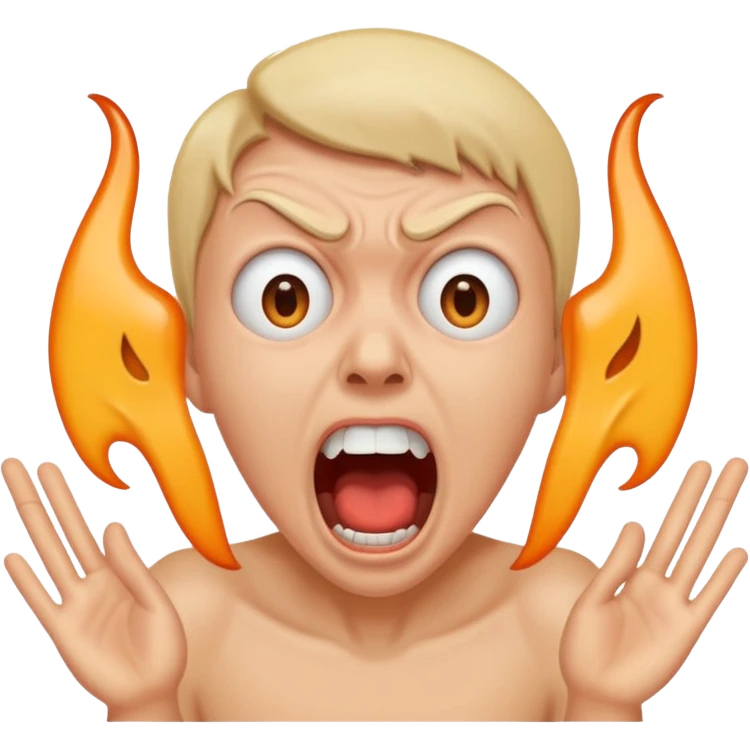 Make scream emoji