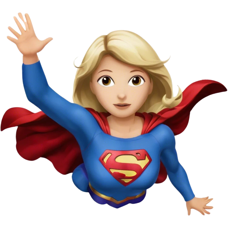 Supergirl fly in the sky emoji