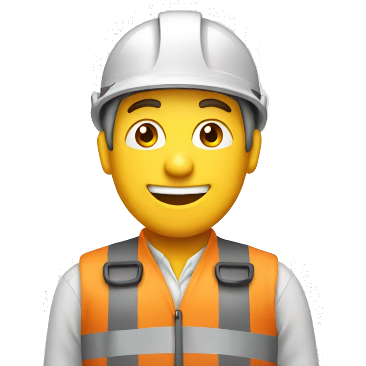 Engineer emoji with document smiling emoji