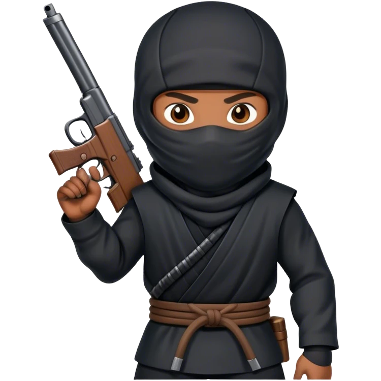 Ninja with gun emoji